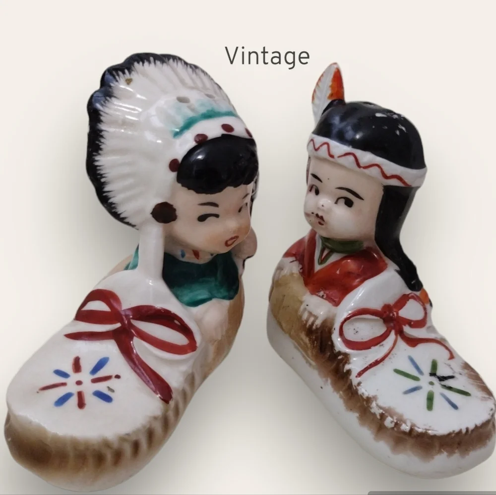 Vintage Native American Charm - Salt and Pepper Shaker Set